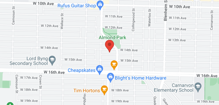 map of 3636 W 14TH AVENUE